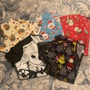 LOT of Scrub tops! Jack Skellington. The Grinch